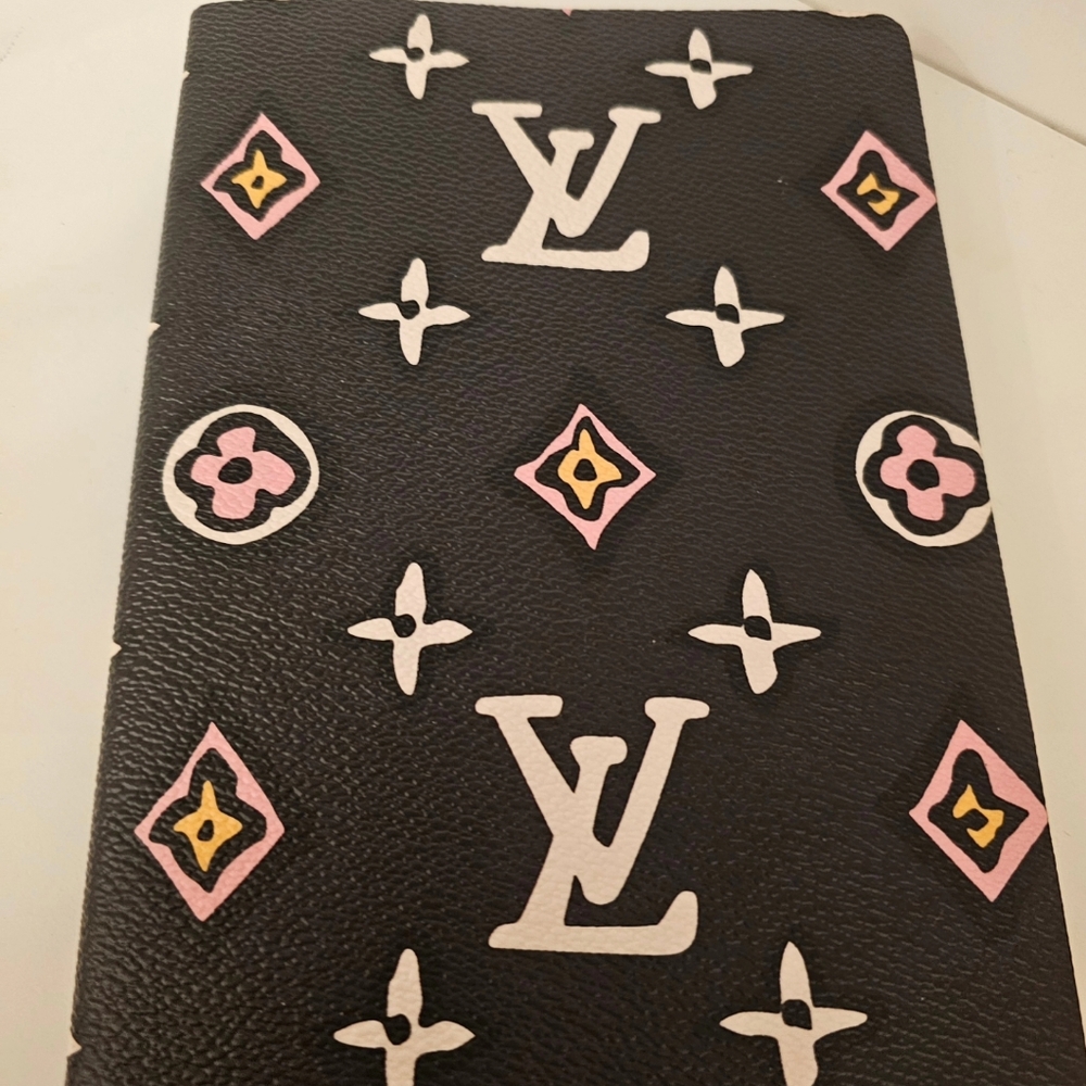 Louis Vuitton Black and Pink Monogram Note Book